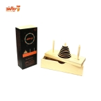 بازی فکری برج هانوی بلوط طرح جعبه چوبی